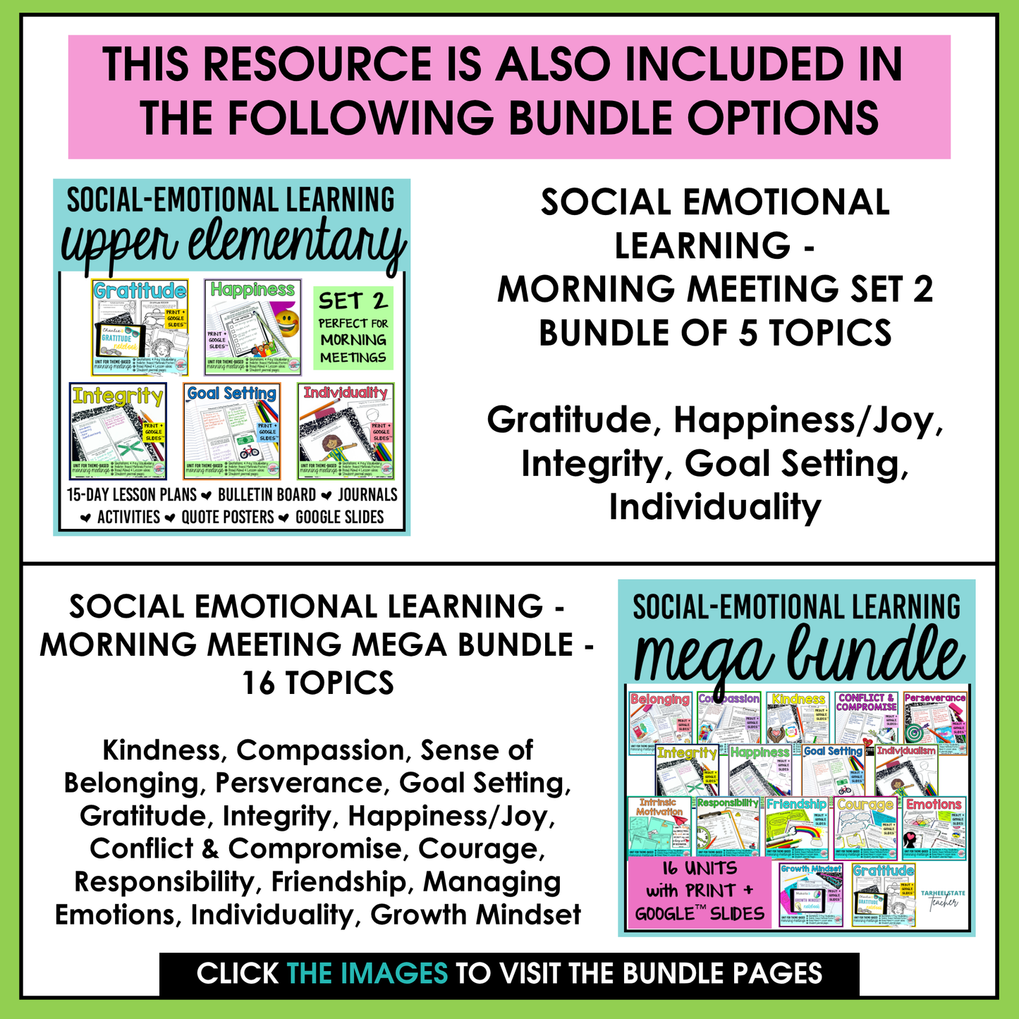 Individuality & Self-Confidence Social Emotional Learning Unit with Morning Meeting Slides