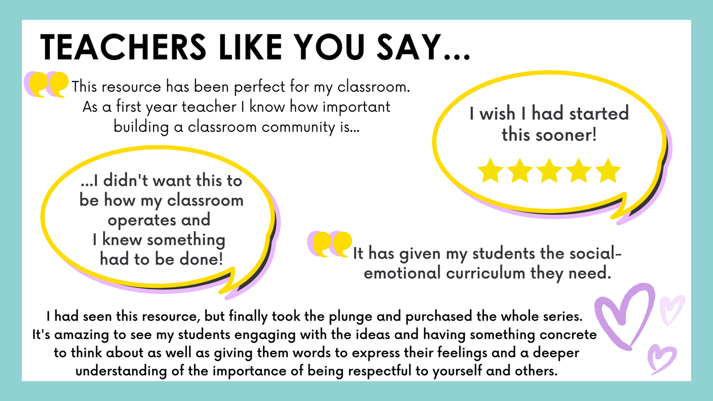 Social Emotional Learning Units & Activities with Morning Meeting Slides Set 1