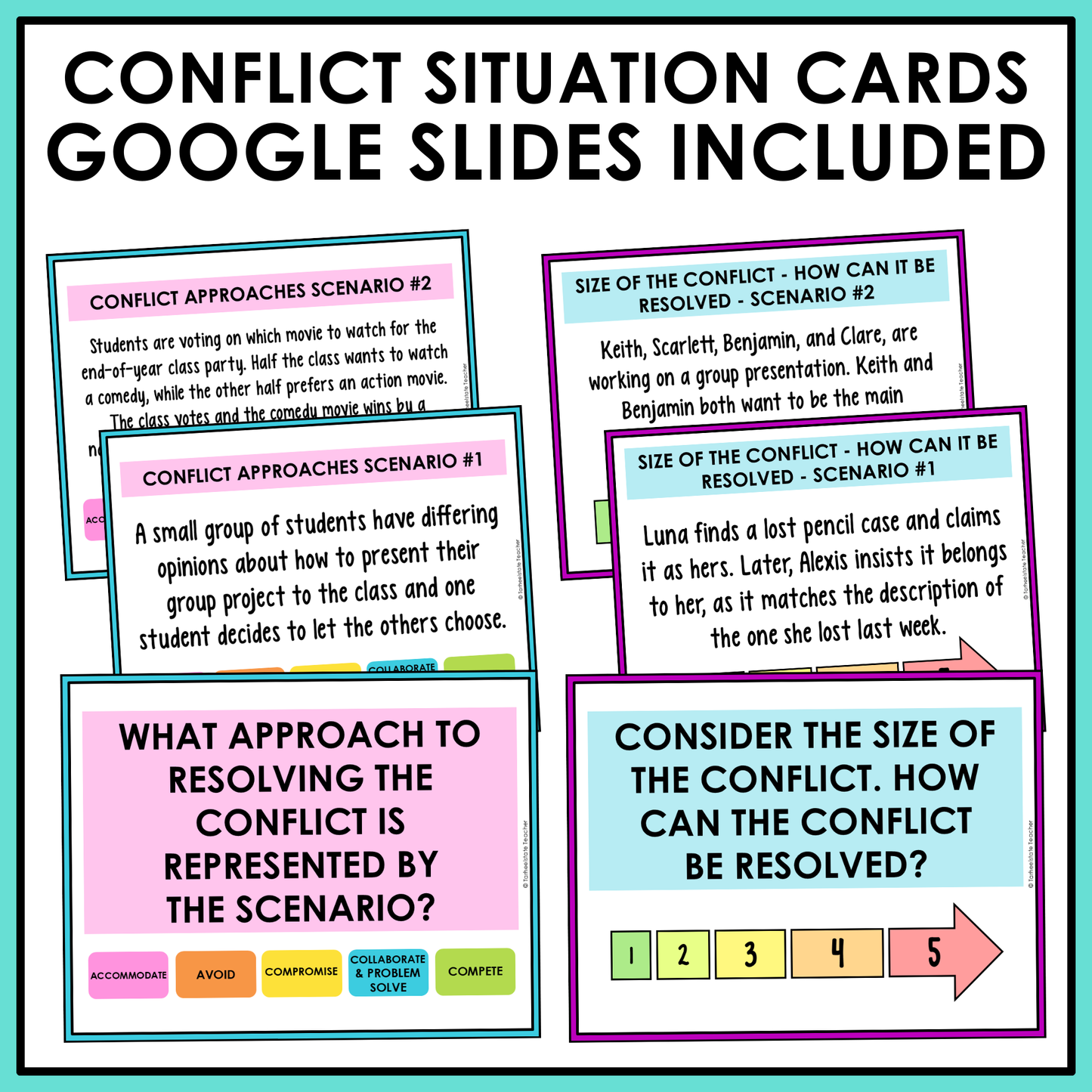 Conflict Resolution Social Emotional Learning Unit with Morning Meeting Slides