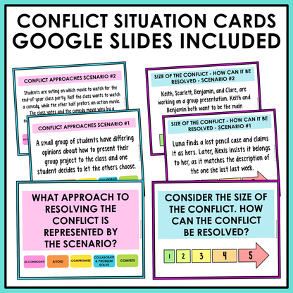 Conflict Resolution Social Emotional Learning Unit with Morning Meeting Slides