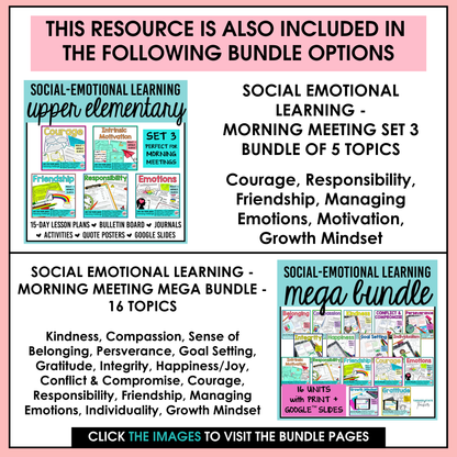 Friendship Social Emotional Learning Unit with Morning Meeting Slides