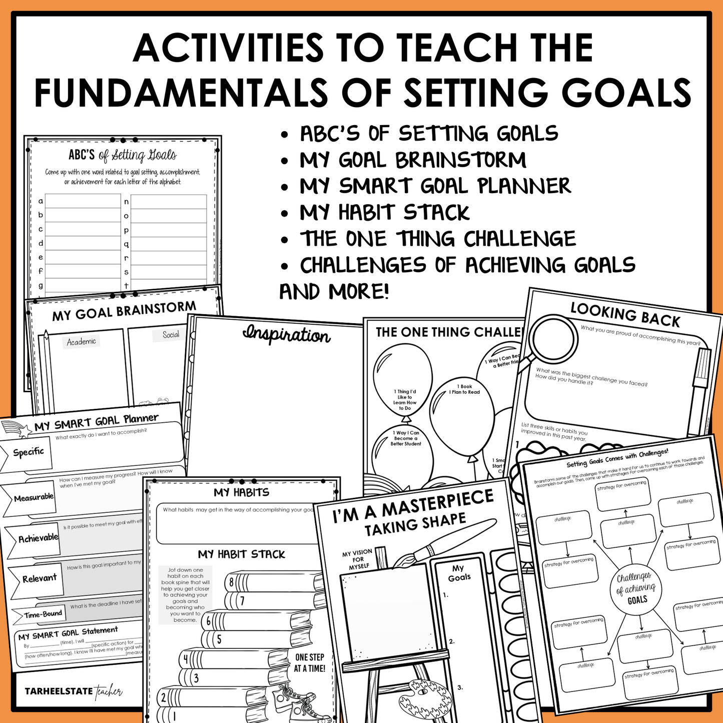 The Goal Setting SEL Unit includes social emotional learning activities and worksheets designed to teach students about goal setting.