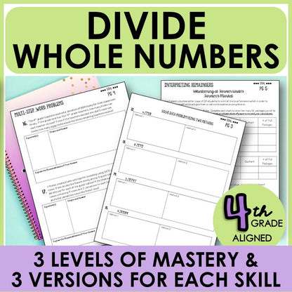 4th Grade Differentiated Math Assessments ALL STANDARDS BUNDLE
