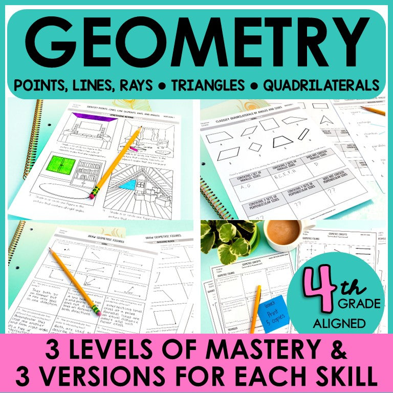 Geometry 4.G.1, 4.G.2, 4.G.3 ALL STANDARDS BUNDLE
