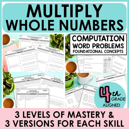 4th Grade Differentiated Math Assessments ALL STANDARDS BUNDLE