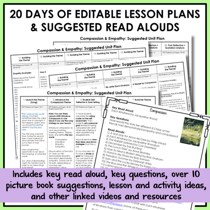 Educational lesson plan and suggested read alouds for compassion and empathy