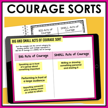 Courage Social Emotional Learning Unit with Morning Meeting Slides