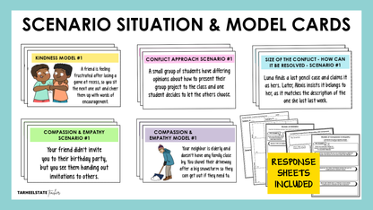Social emotional learning scenarios included in the bundle