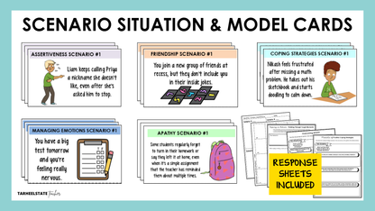 Display of social emotional learning scenarios included in bundle