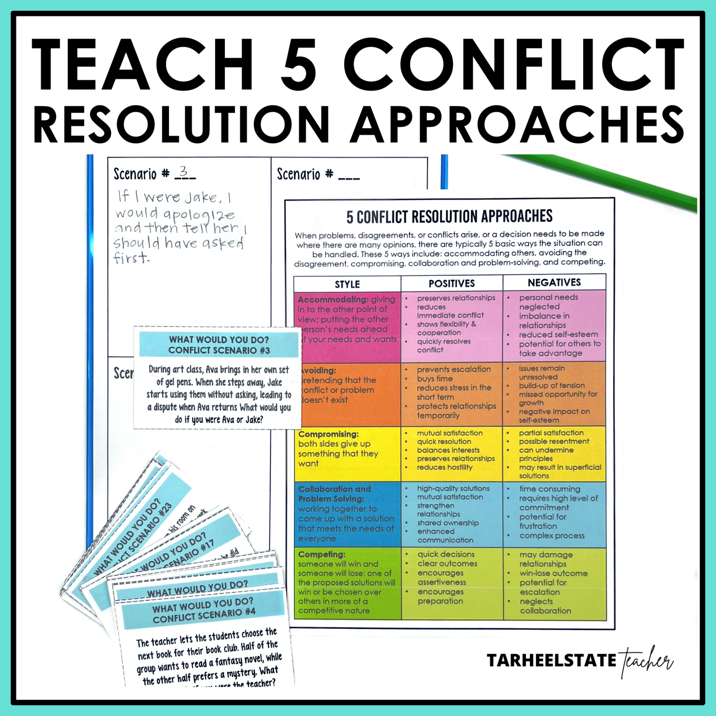 Conflict Resolution Social Emotional Learning Unit with Morning Meeting Slides
