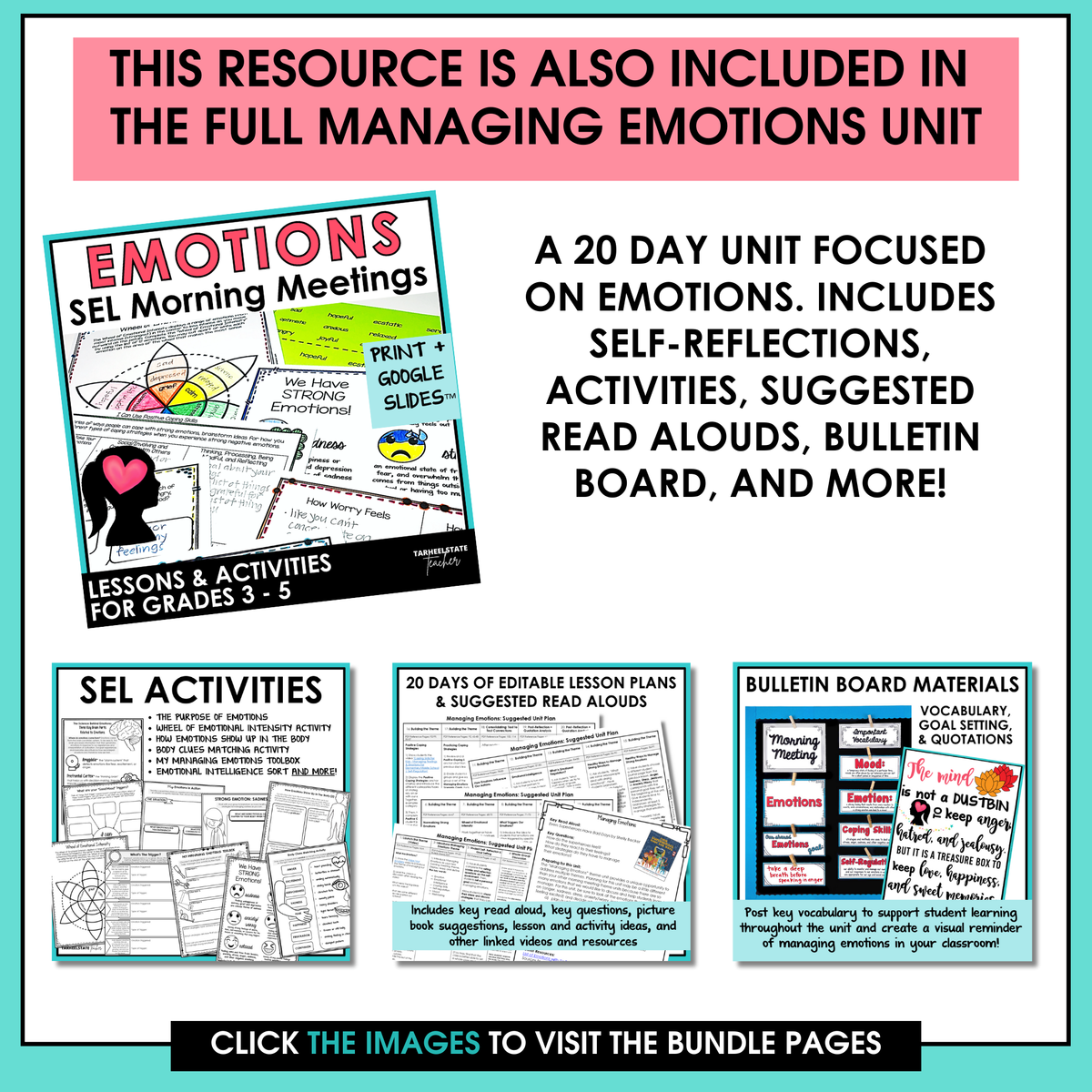 Managing emotions scenario cards are also included in the full Emotions SEL morning meeting unit