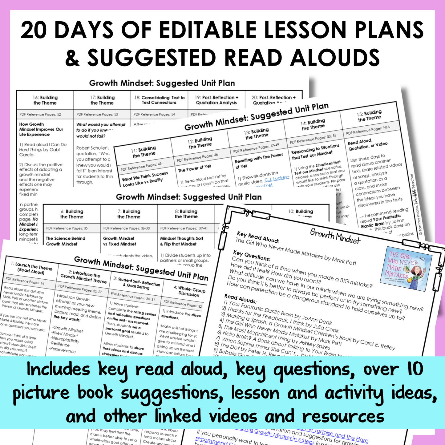 All SEL units include 20-25 days of editable lesson plans, suggested read alouds, extension ideas and video links.
