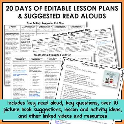 All SEL units include 20-25 days of editable lesson plans, suggested read alouds, extension ideas and video links.