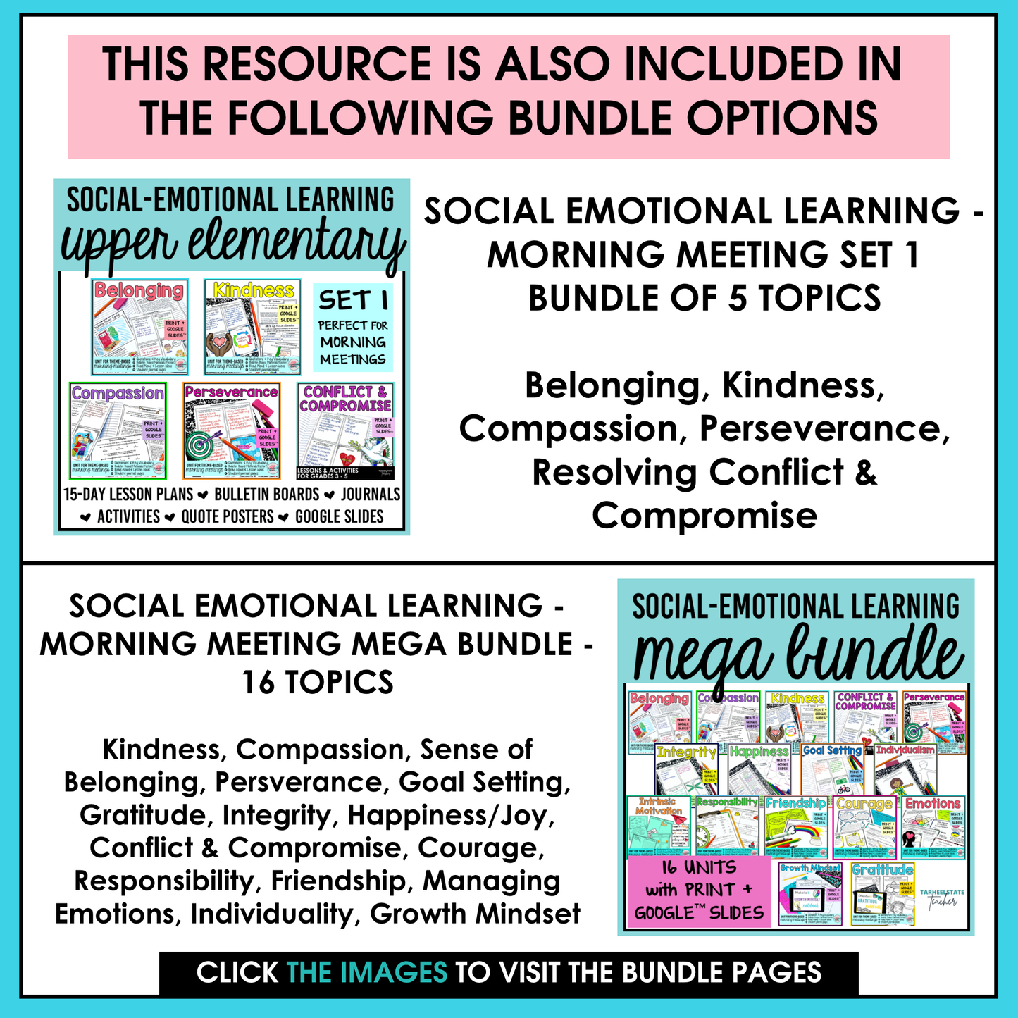 Save money with the bundle and get more social emotional learning units and activities for your classroom.
