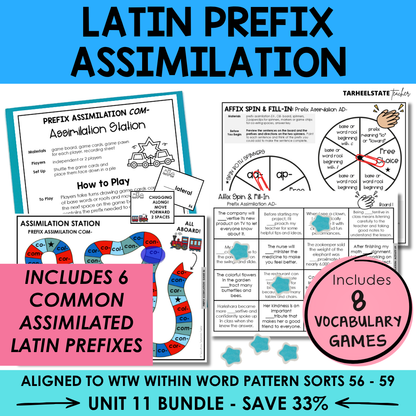 Engaging morphology games and spelling activities for teaching Latin prefix assimilation in the Derivational Relations stage