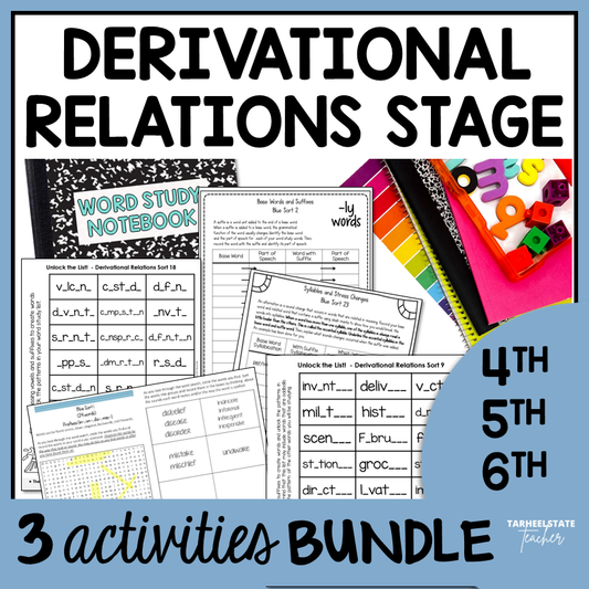 Spelling activities, worksheets, and resources for the classroom and at-home practice for spellers in the Derivational Relations stage.
