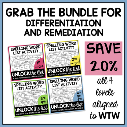 Differentiate with ease for all your spelling groups at a discount