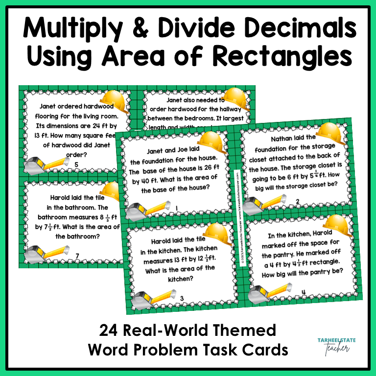 Multiplying and Dividing Fractions Task Cards Activities or Math Centers