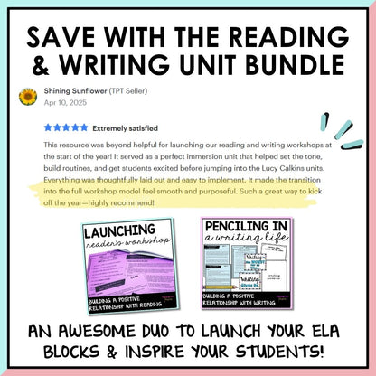 Save when you purchase the Reading and Writing Unit Bundle