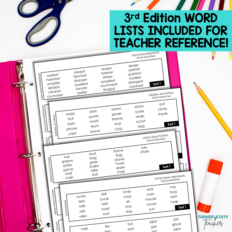 Words Their Way Word Search Activities Mega Bundle | 2nd 3rd 4th 5th Grade Spelling Word Practice | 2nd and 3rd Edition