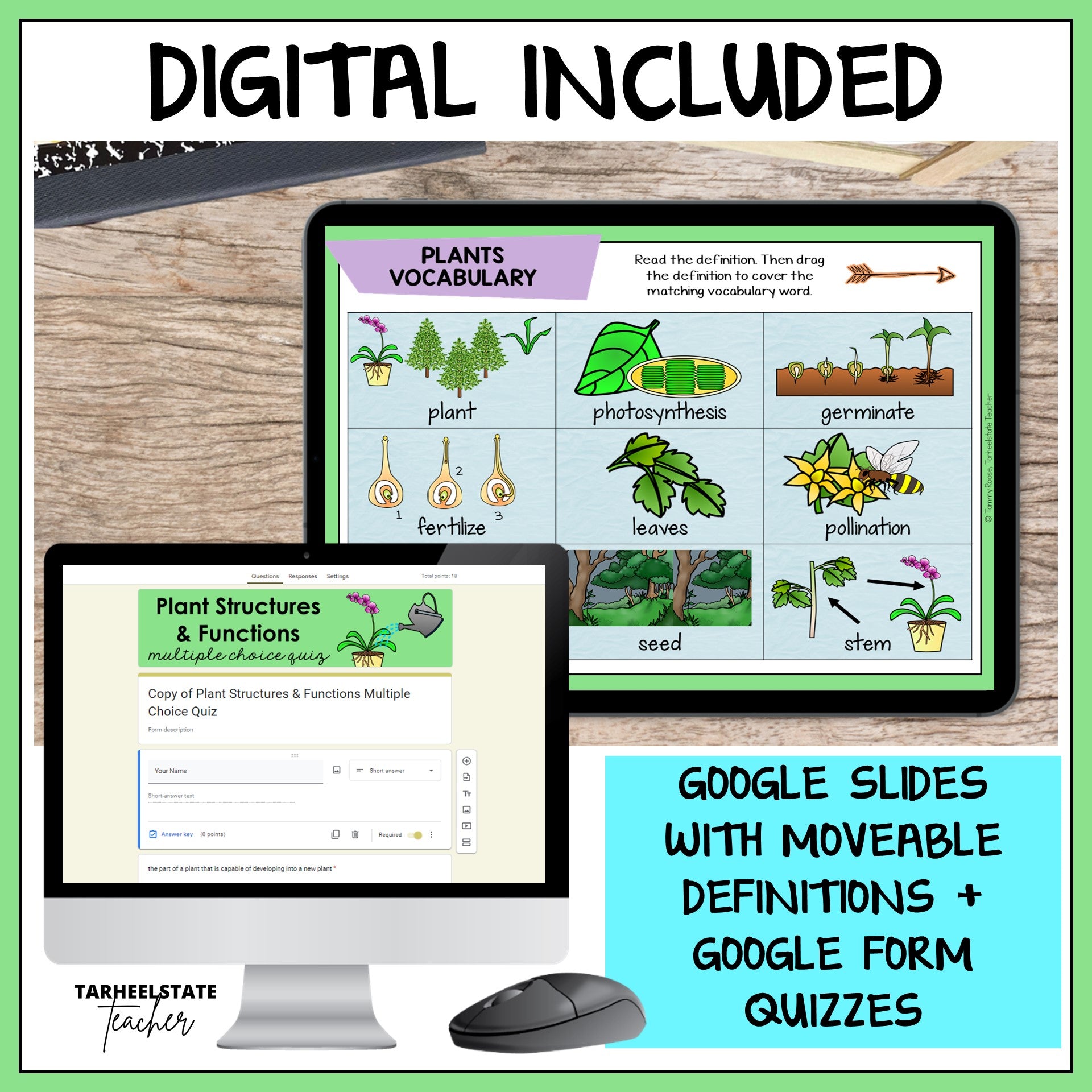 Digital educational resources for plants structures and functions