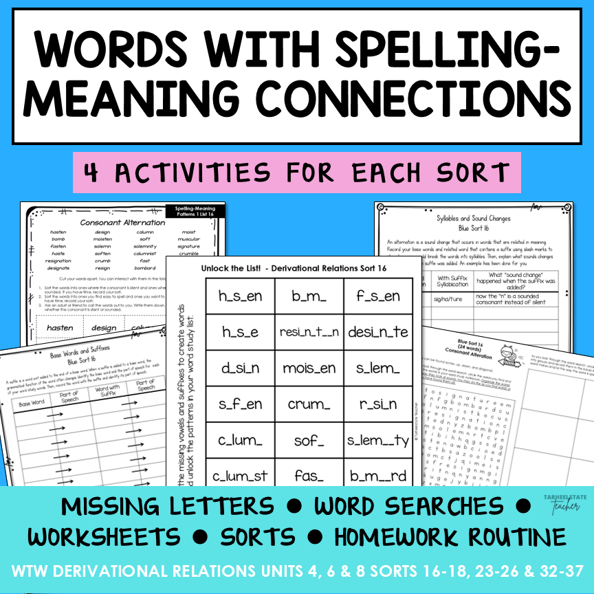 Vowel Consonant Alternations Suffixes ABLE IBLE Derivational Activity Printable