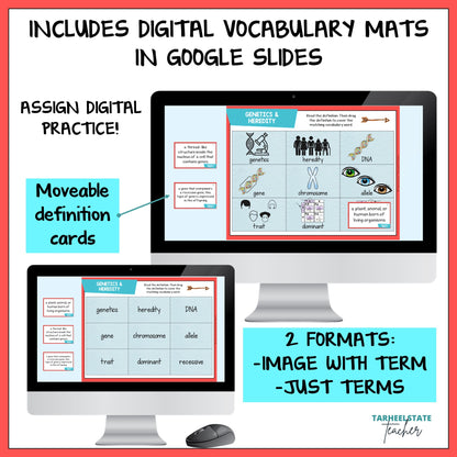 Includes digital vocabulary mats for vocabulary review or test prep