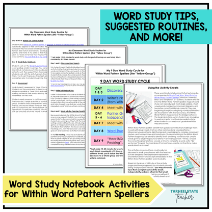 Tips for how to implement word study notebooks into your word study routine