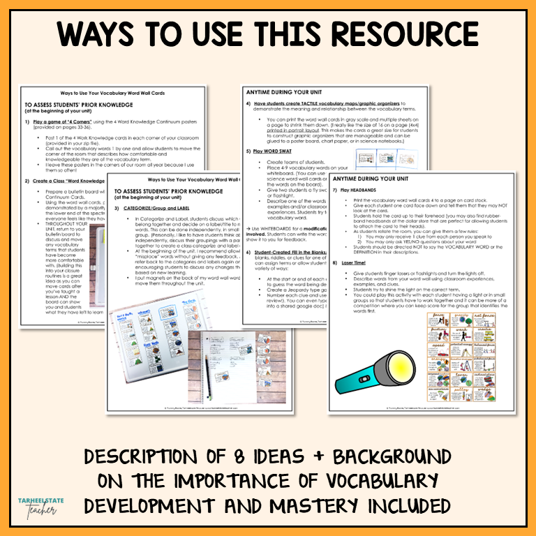 Ideas for incorporating force and motion vocabulary activities in the classroom