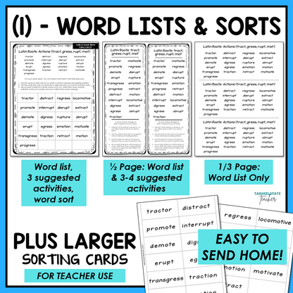 Greek and Latin Roots and Prefixes Morphology Activities Derivational Printable