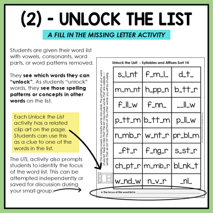 Syllable Division VCV VCCV Open and Closed Syllables Affixes Activity Printable