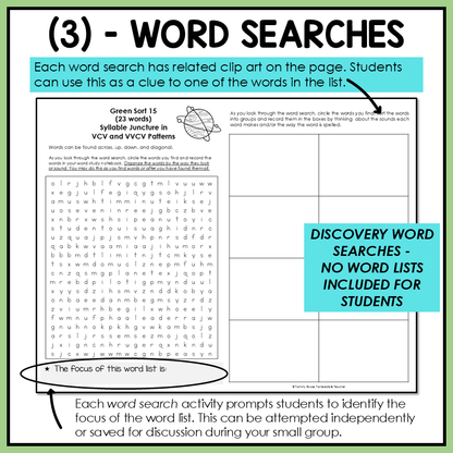 Syllable Division VCV VCCV Open and Closed Syllables Affixes Activity Printable