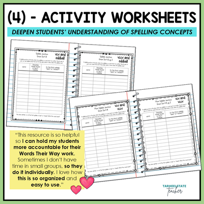 Syllable Division VCV VCCV Open and Closed Syllables Affixes Activity Printable