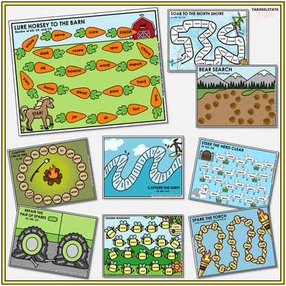 R-Controlled Vowel Patterns Unit 4 Within Word Pattern Games Bundle | Bossy R Activities