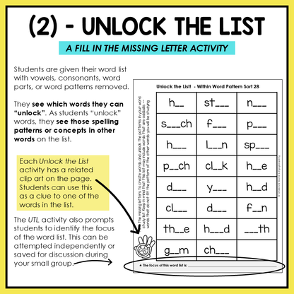 R Controlled and Bossy R Vowel Patterns Within Word Pattern Activity Printable