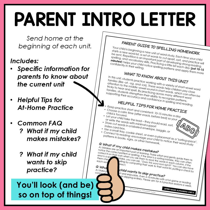 Short A, E, I, O, U Mixed Vowel Word Family Lists Letter Name Activity Printable