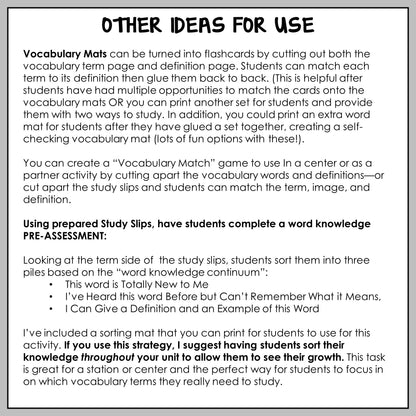 Ideas for incorporating rocks and minerals vocabulary