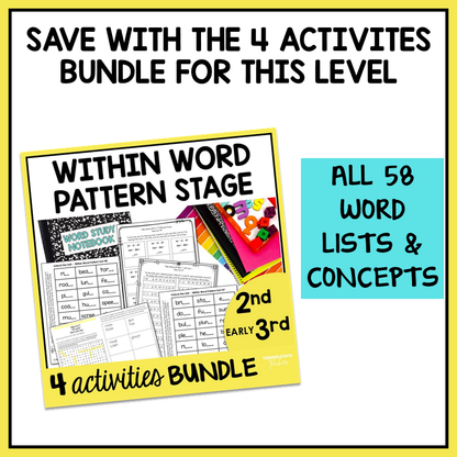 R Controlled and Bossy R Vowel Patterns Within Word Pattern Activity Printable