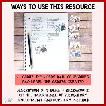 Ideas for incorporating conservation of energy and states of matter vocabulary in the classroom