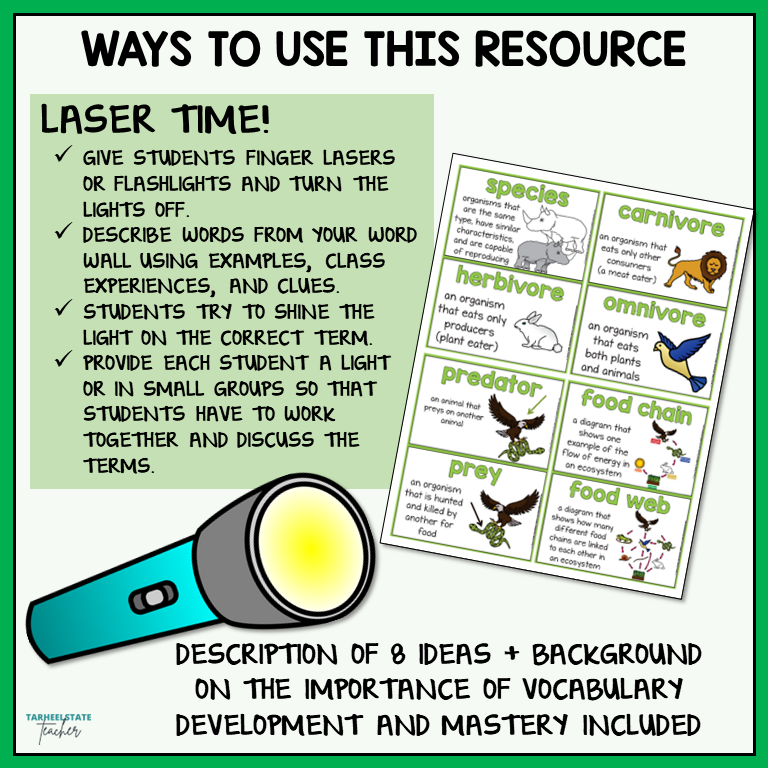 Ideas for incorporating biomes and ecosystems vocabulary