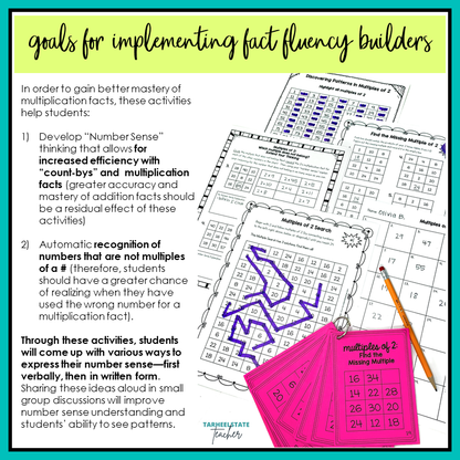 explanation of goals for implementing fact fluency builders