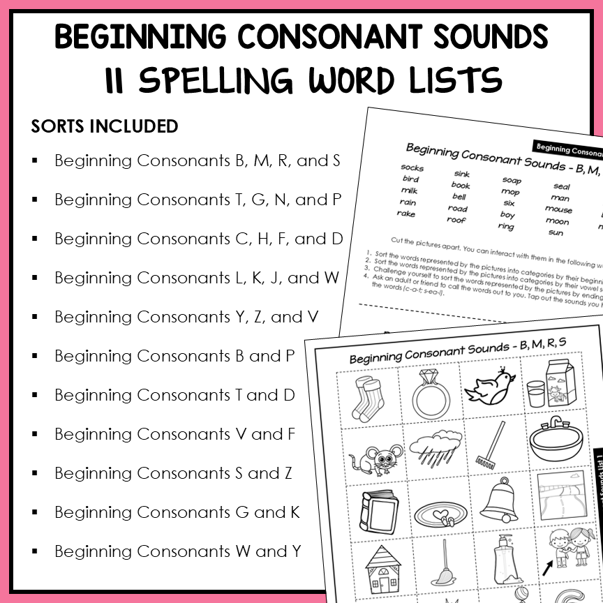 Beginning Initial Letter ID Sounds Activities Letter Name Activity Printable