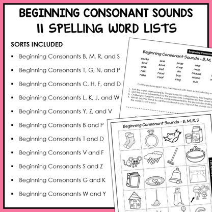 Beginning Initial Letter ID Sounds Activities Letter Name Activity Printable