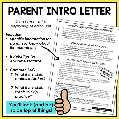 Variant Unpredictable Vowels & Diphthongs Within Word Pattern Activity Printable