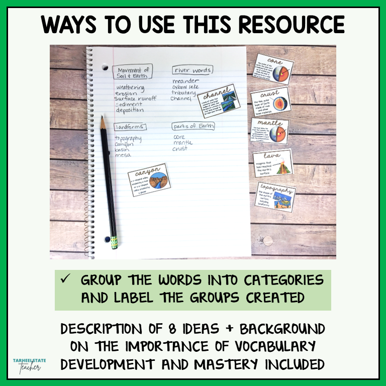 Ideas for incorporating ecosystems and biomes vocabulary