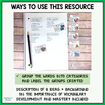 Ideas for incorporating ecosystems and biomes vocabulary