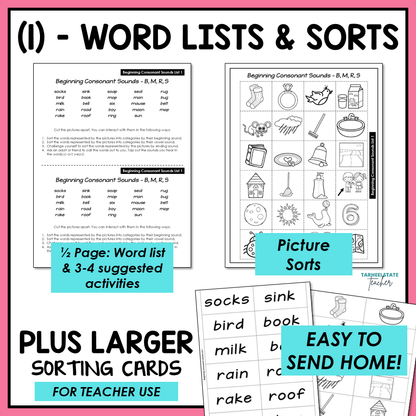 Beginning Initial Letter ID Sounds Activities Letter Name Activity Printable