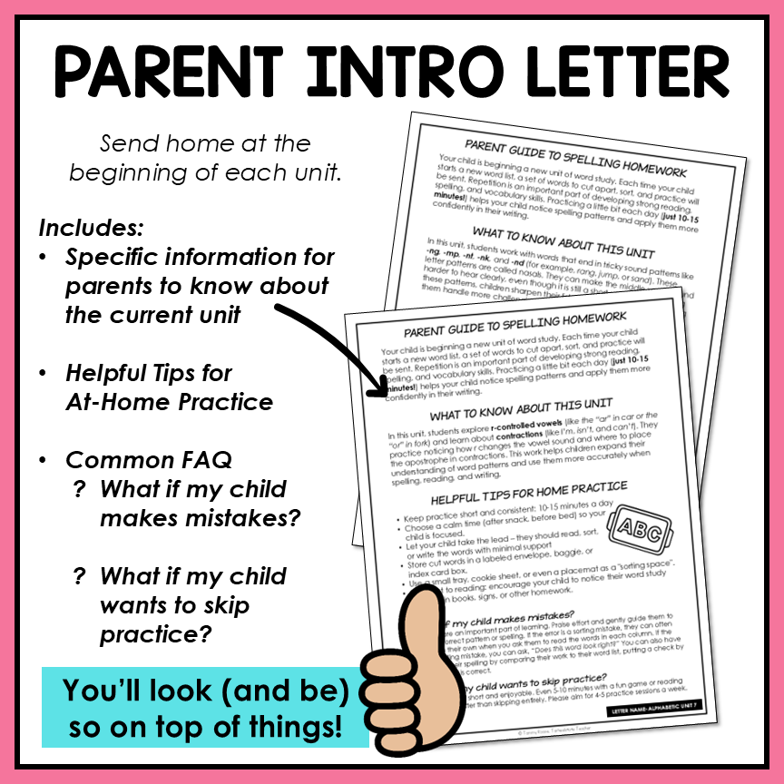 Final Blends NG NK, AR and OR Words, Contractions Letter Name Activity Printable