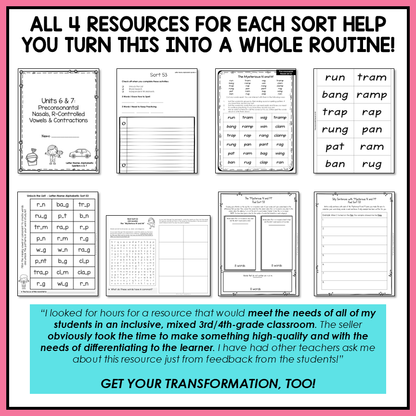 Final Blends NG NK, AR and OR Words, Contractions Letter Name Activity Printable