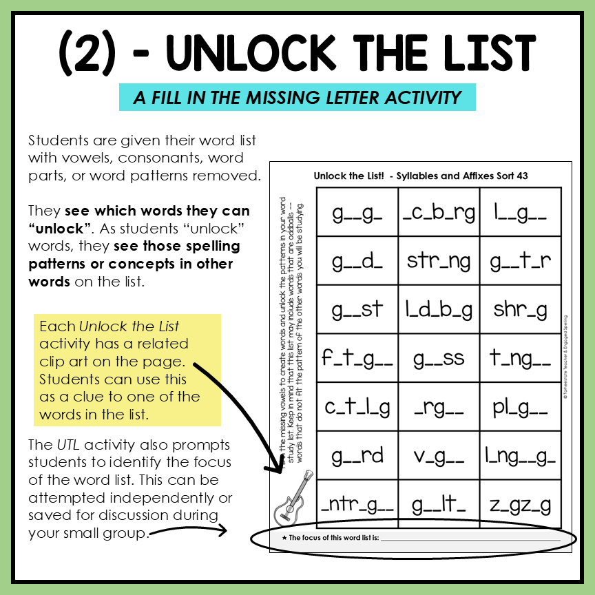 Hard and Soft C & G Silent Consonants GH PH Syllables Affixes Activity Printable